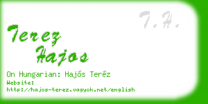 terez hajos business card